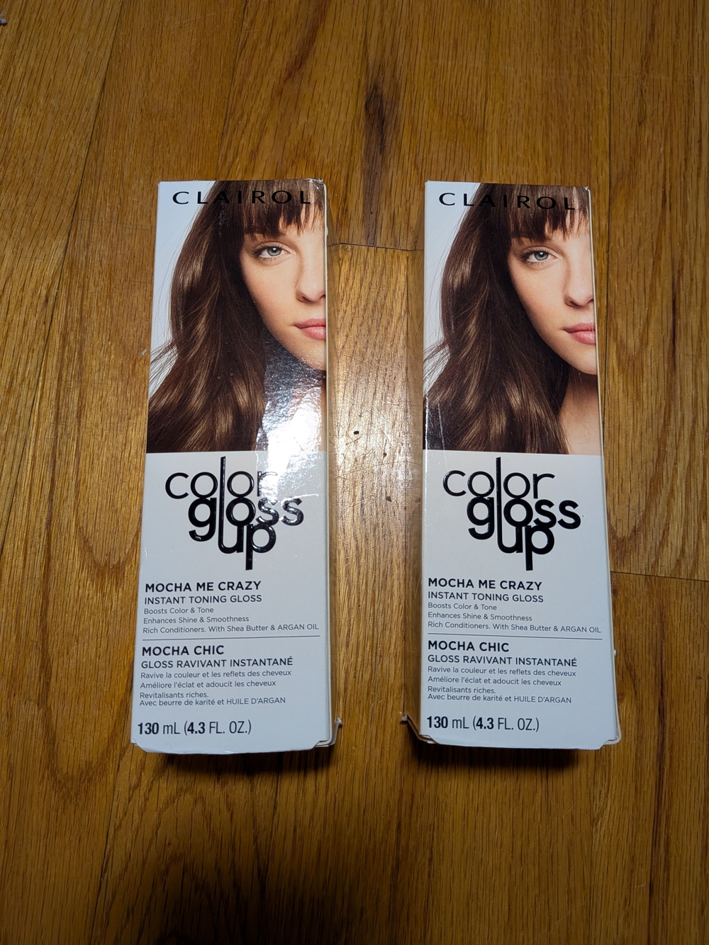 2 pack Clairol color gloss up Moisture Shine Hair Gloss Mocha me crazy Brown